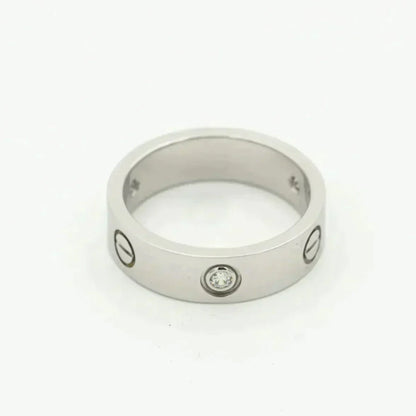 [Auream]LOVE RING 5.5MM 3 DIAMONDS SILVER