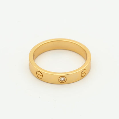 [Auream]LOVE RING 4MM 1 DIAMOND PINK GOLD