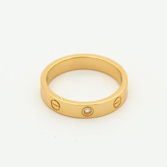 [Auream]LOVE RING 4MM 1 DIAMOND PINK GOLD