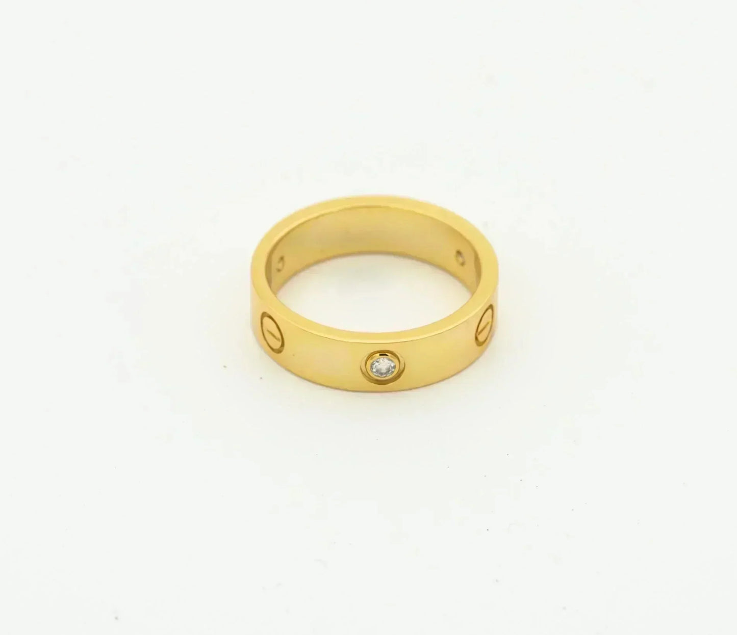 [Auream]LOVE RING 4MM 1 DIAMOND GOLD
