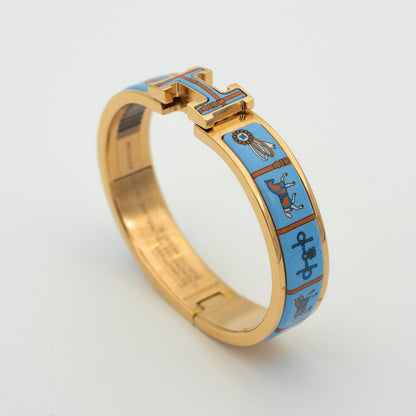[Auream]H PINK GOLD BRACELET BLUE CERAMIC