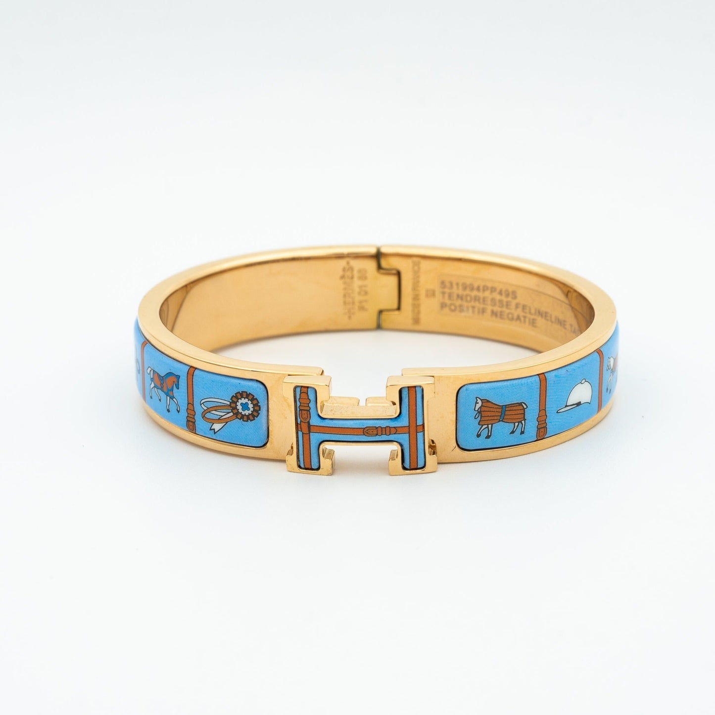 [Auream]H PINK GOLD BRACELET BLUE CERAMIC