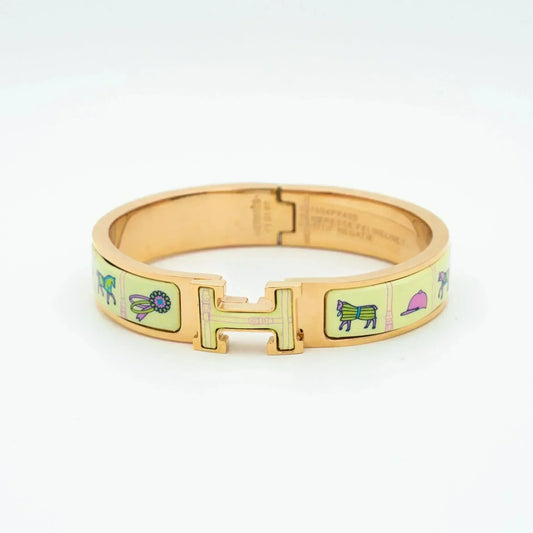 [Auream]H PINK GOLD BRACELET CREAM CERAMIC