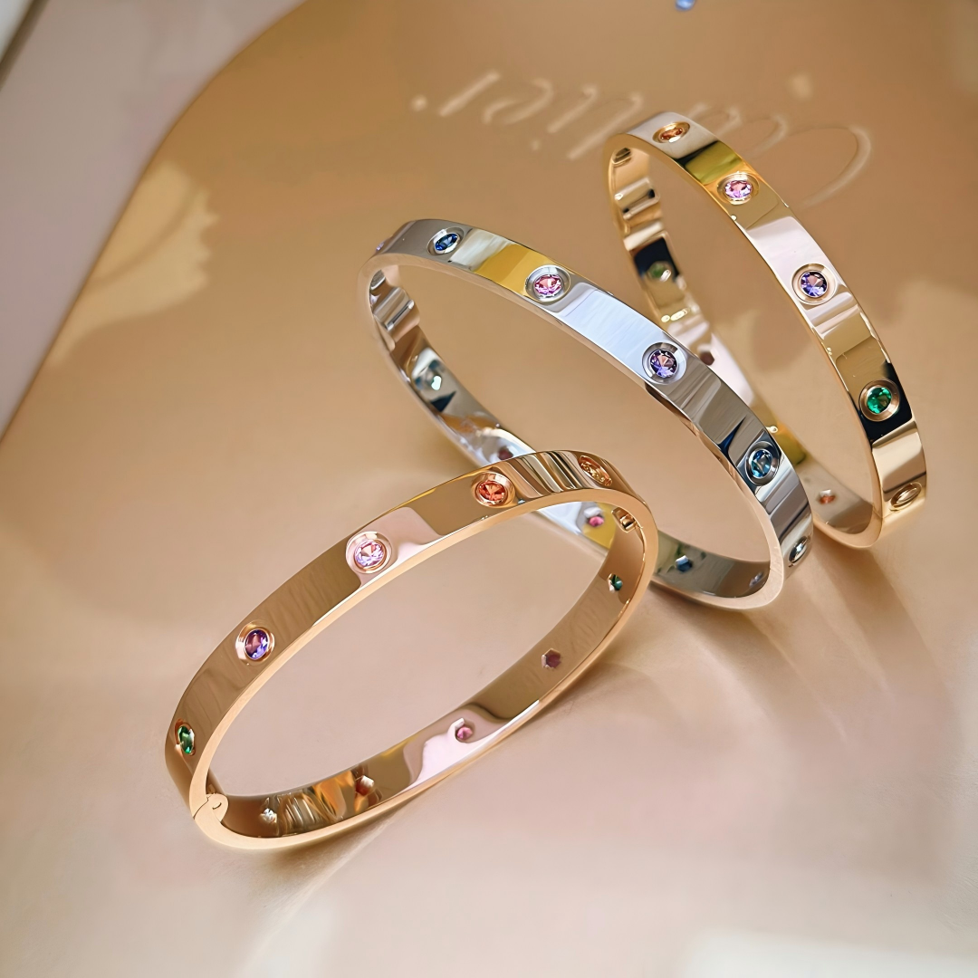 [Auream] 2026 RAINBOW LOVE BRACELET 6.1MM  10 DIAMONDS