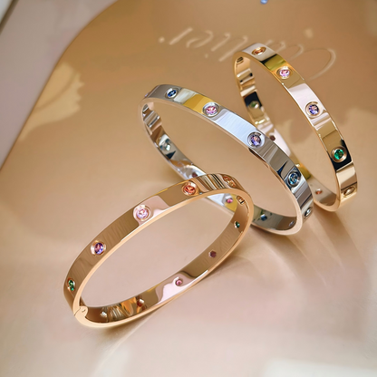 [Auream] 2026 RAINBOW LOVE BRACELET 6.1MM  10 DIAMONDS