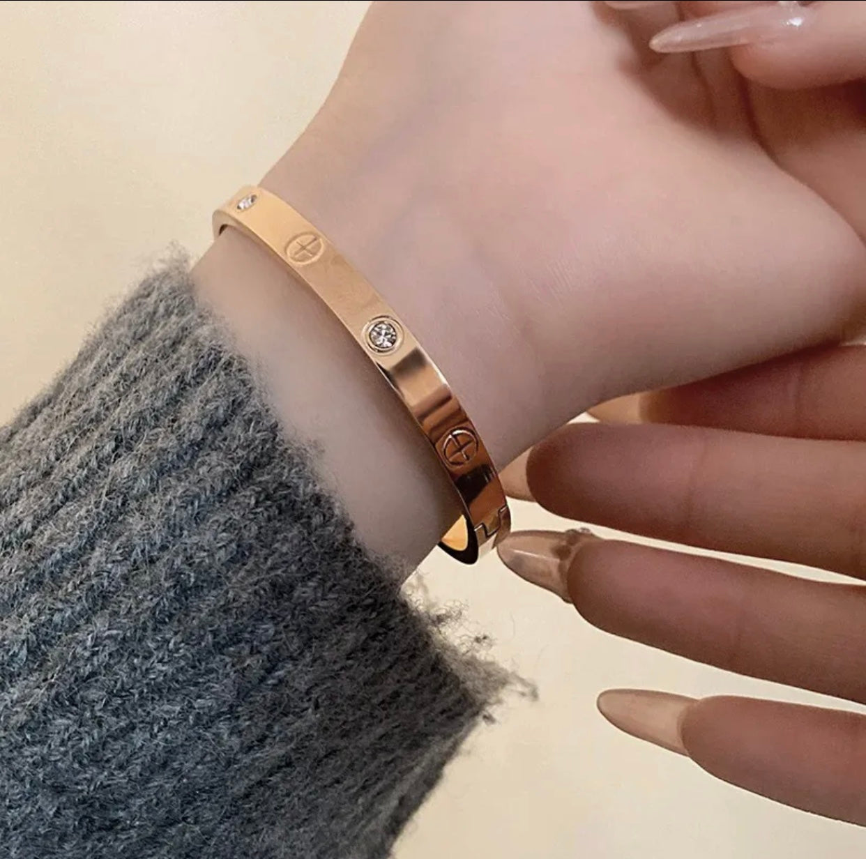 [Auream] 2026 RAINBOW LOVE BRACELET 6.1MM  10 DIAMONDS