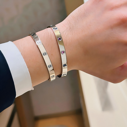 [Auream] 2026 RAINBOW LOVE BRACELET 6.1MM  10 DIAMONDS