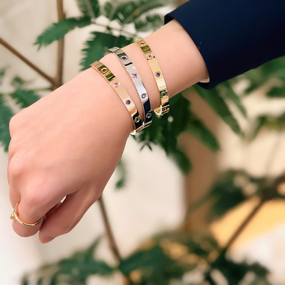 [Auream] 2026 RAINBOW LOVE BRACELET 6.1MM  10 DIAMONDS
