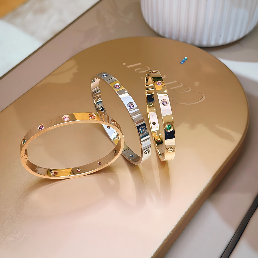 [Auream] 2026 RAINBOW LOVE BRACELET 6.1MM  10 DIAMONDS