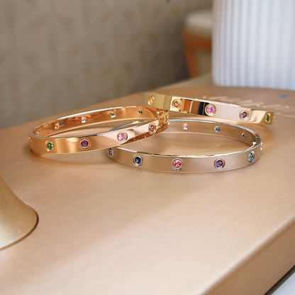 [Auream] 2026 RAINBOW LOVE BRACELET 6.1MM  10 DIAMONDS