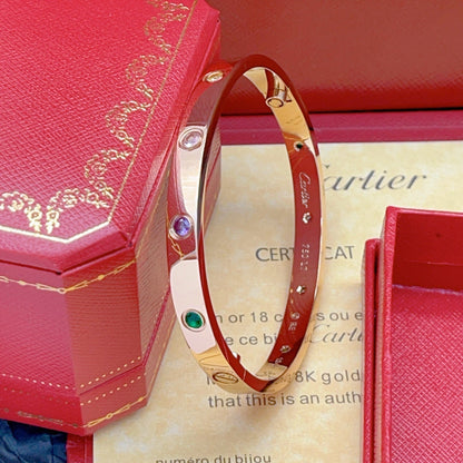 [Auream] 2026 RAINBOW LOVE BRACELET 6.1MM  10 DIAMONDS