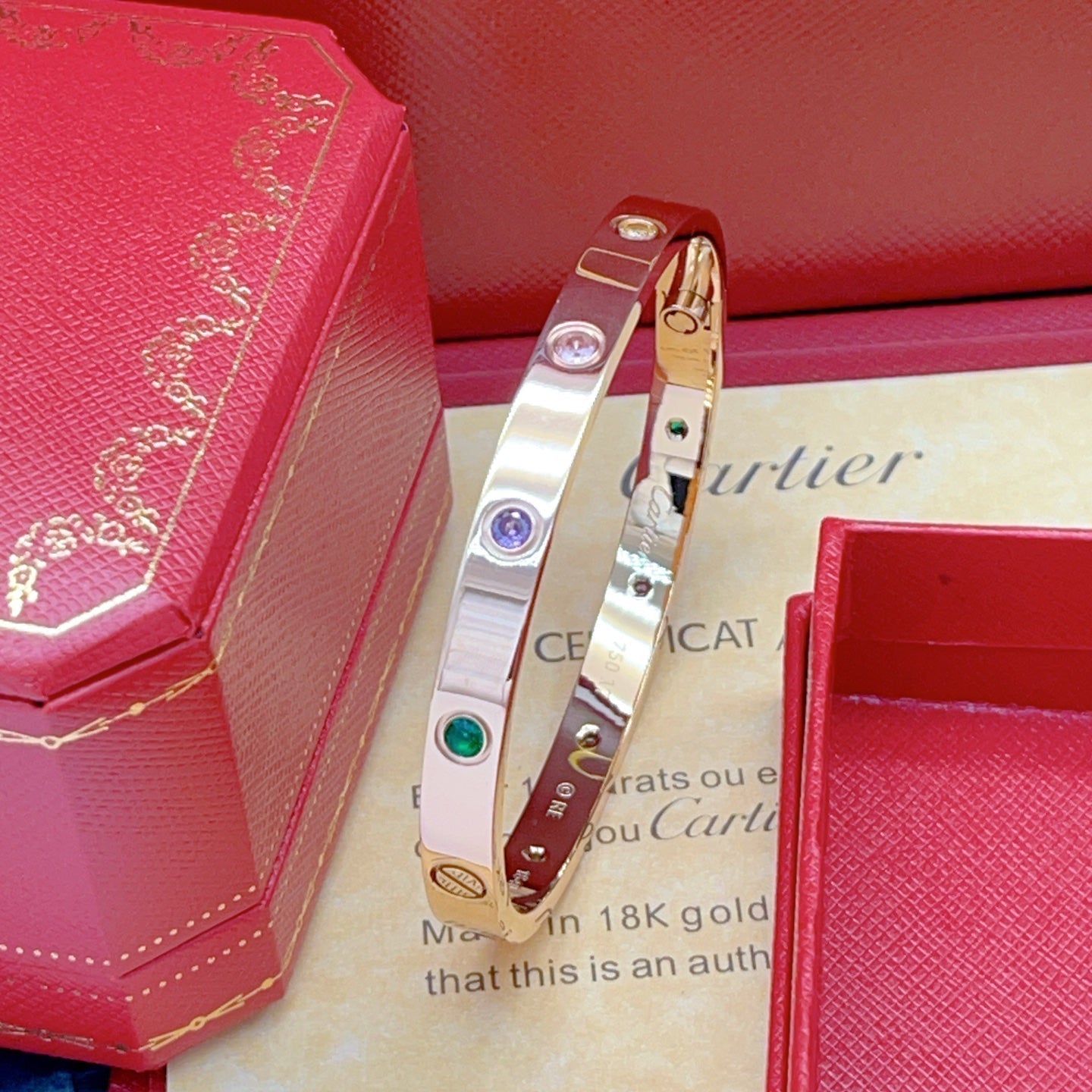 [Auream] 2026 RAINBOW LOVE BRACELET 6.1MM  10 DIAMONDS