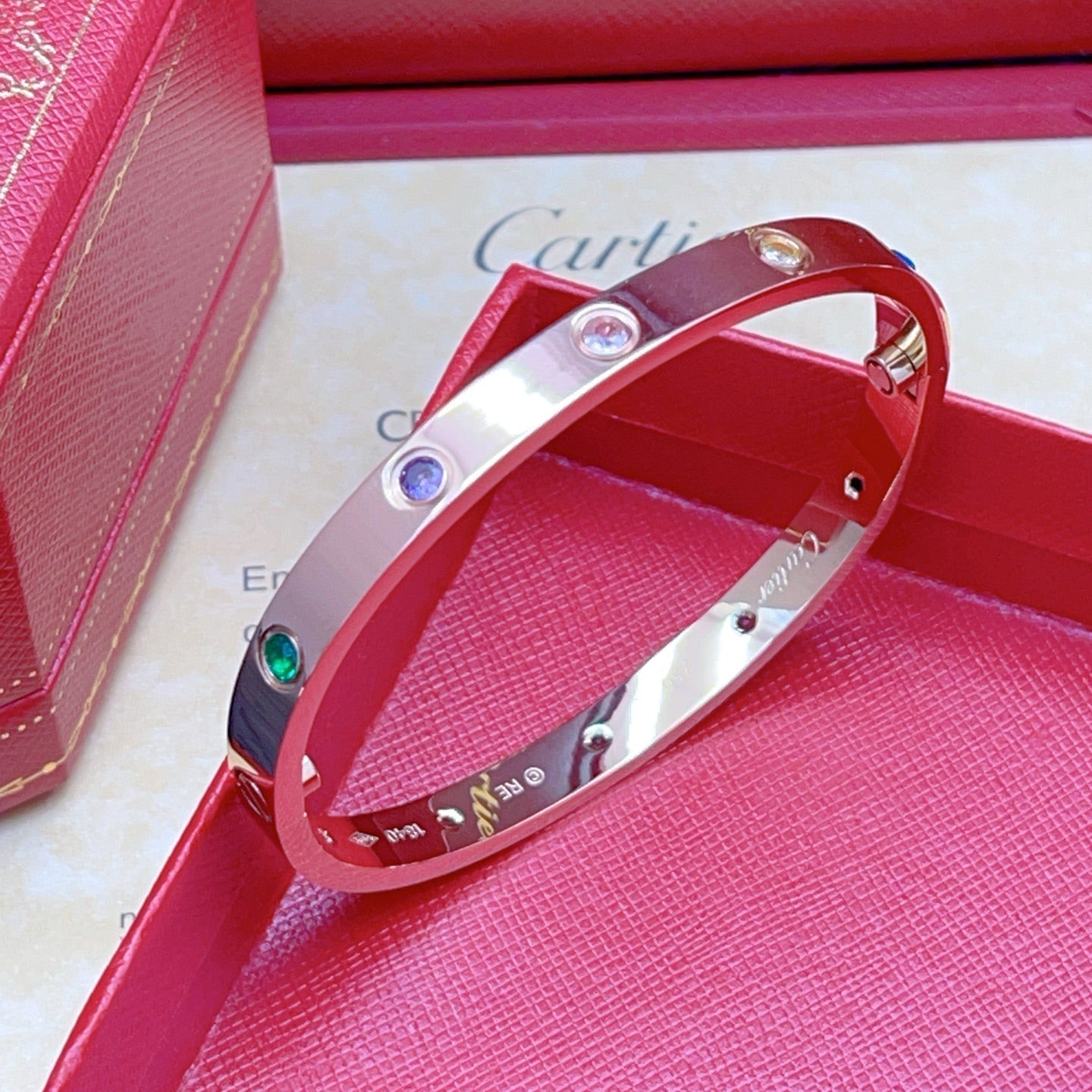 [Auream] 2026 RAINBOW LOVE BRACELET 6.1MM  10 DIAMONDS