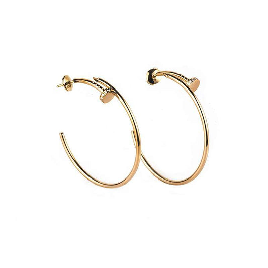 [Auream]JUSTE EARRINGS GOLD DIAMONDS 1.8MM