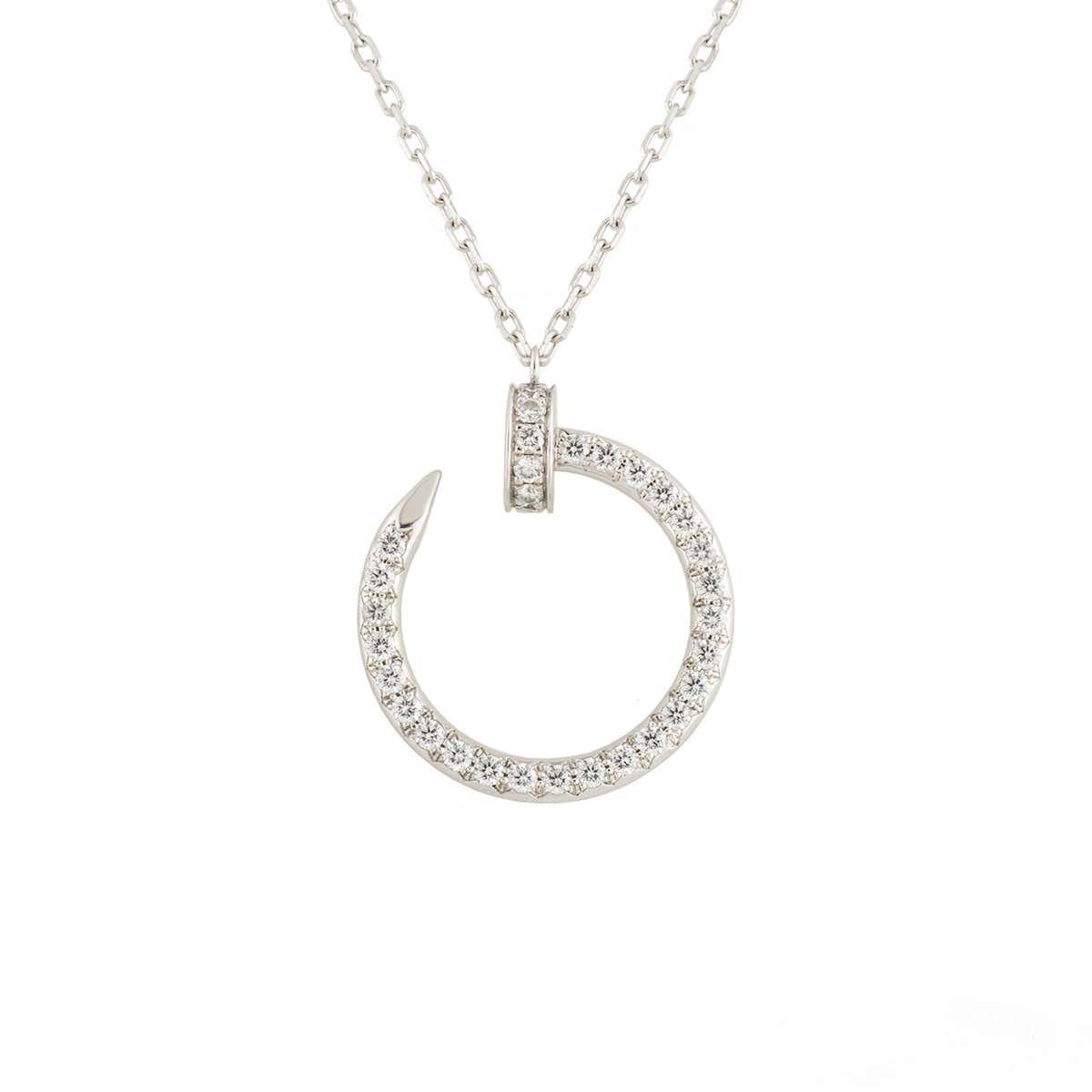 [Auream]JUSTE NECKLACE SILVER DIAMONDS
