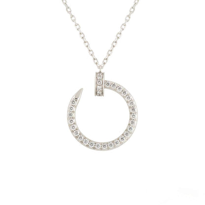 [Auream]JUSTE NECKLACE SILVER DIAMONDS