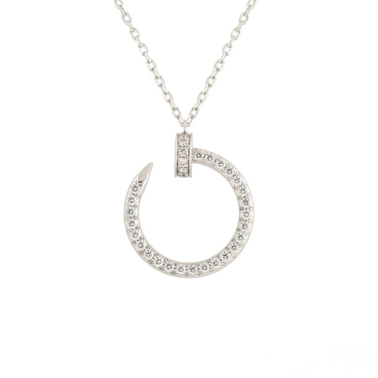 [Auream]JUSTE NECKLACE SILVER DIAMONDS