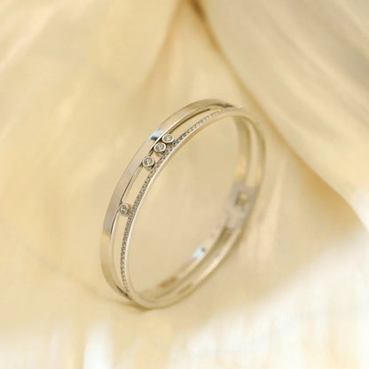 [Auream]Move Romane Diamond Bangle Bracelet