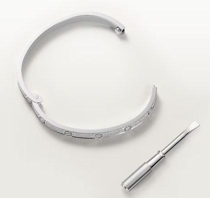 [Auream]NEW-LOVE-4.8MM-Width Diamond-Studded Bracelet