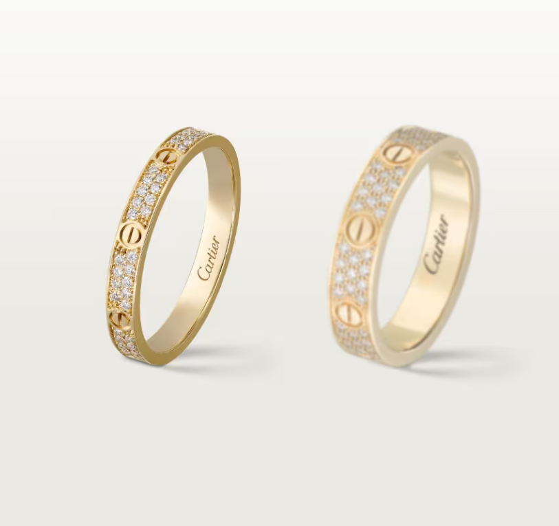 [Auream]LOVE RING 2.6mm-wide full-diamond ring Gold