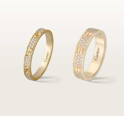 [Auream]LOVE RING 2.6mm-wide full-diamond ring Gold
