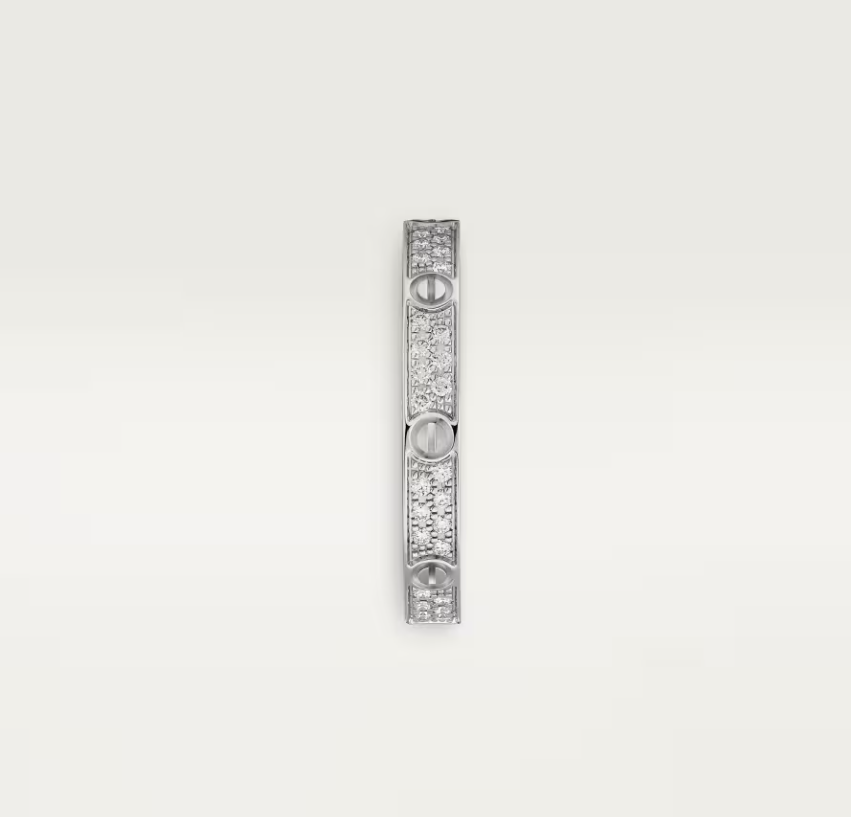 [Auream]LOVE RING 2.6mm-wide full-diamond ring silver