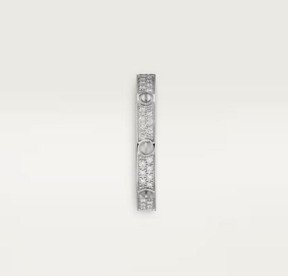 [Auream]LOVE RING 2.6mm-wide full-diamond ring silver