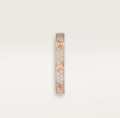 [Auream]LOVE RING 2.6mm-wide full-diamond ring Rose Gold