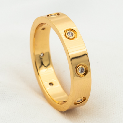 [Auream]LOVE RING 3.6MM 8 DIAMONDS