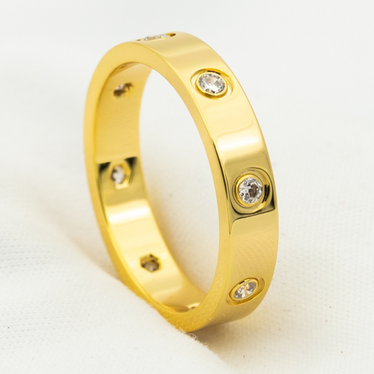 [Auream]LOVE RING 3.6MM 8 DIAMONDS