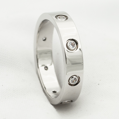 [Auream]LOVE RING 3.6MM 8 DIAMONDS