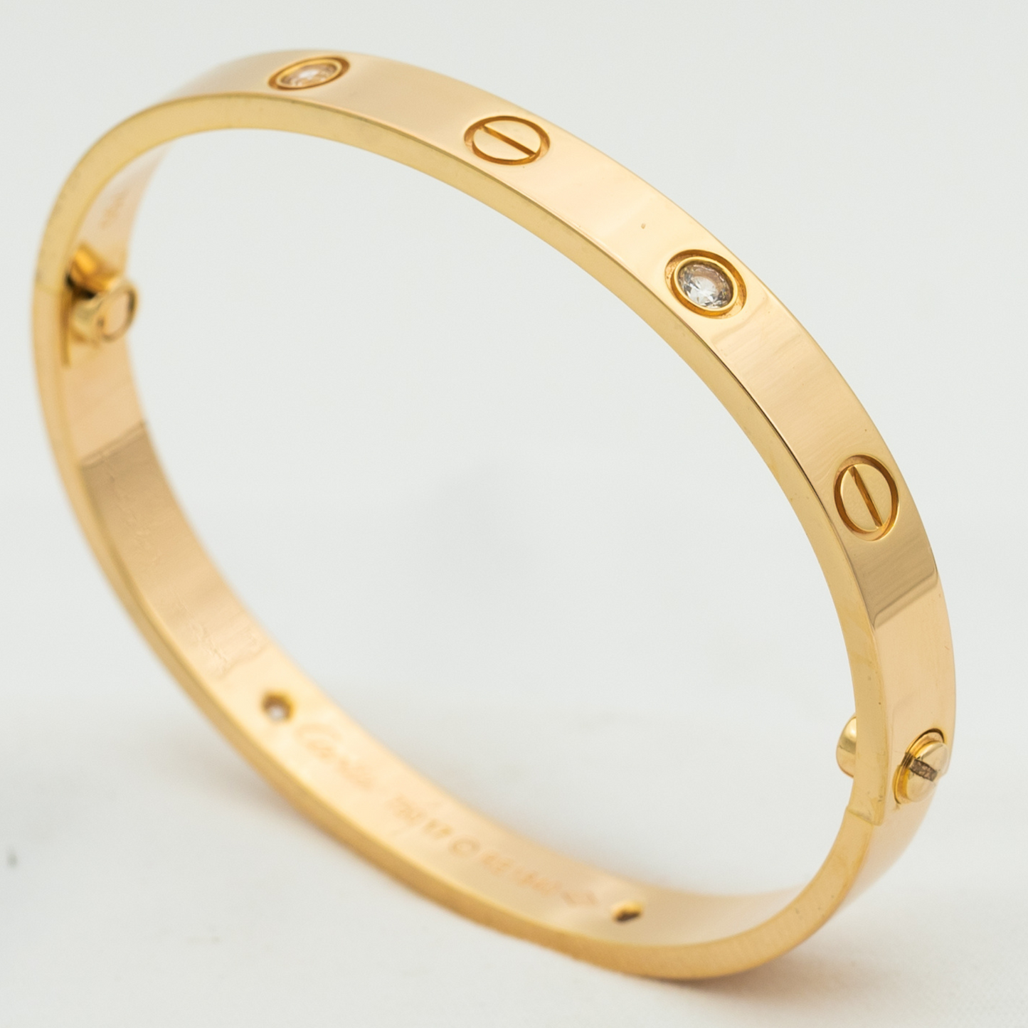 [Auream]LOVE BRACELET 6.1MM 4 DIAMONDS