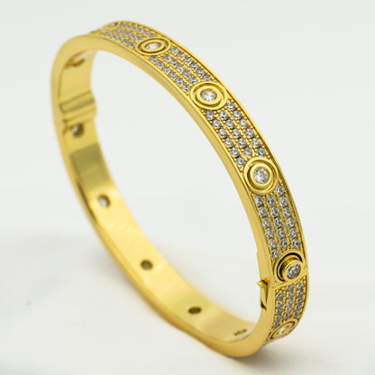 [Auream]LOVE BRACELET 6.1MM DIAMOND-PAVED 10 BIG DIAMONDS