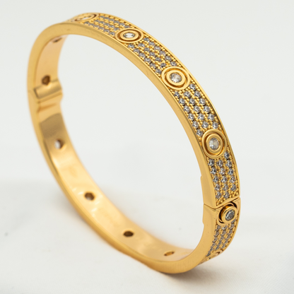 [Auream]LOVE BRACELET 6.1MM DIAMOND-PAVED 10 BIG DIAMONDS