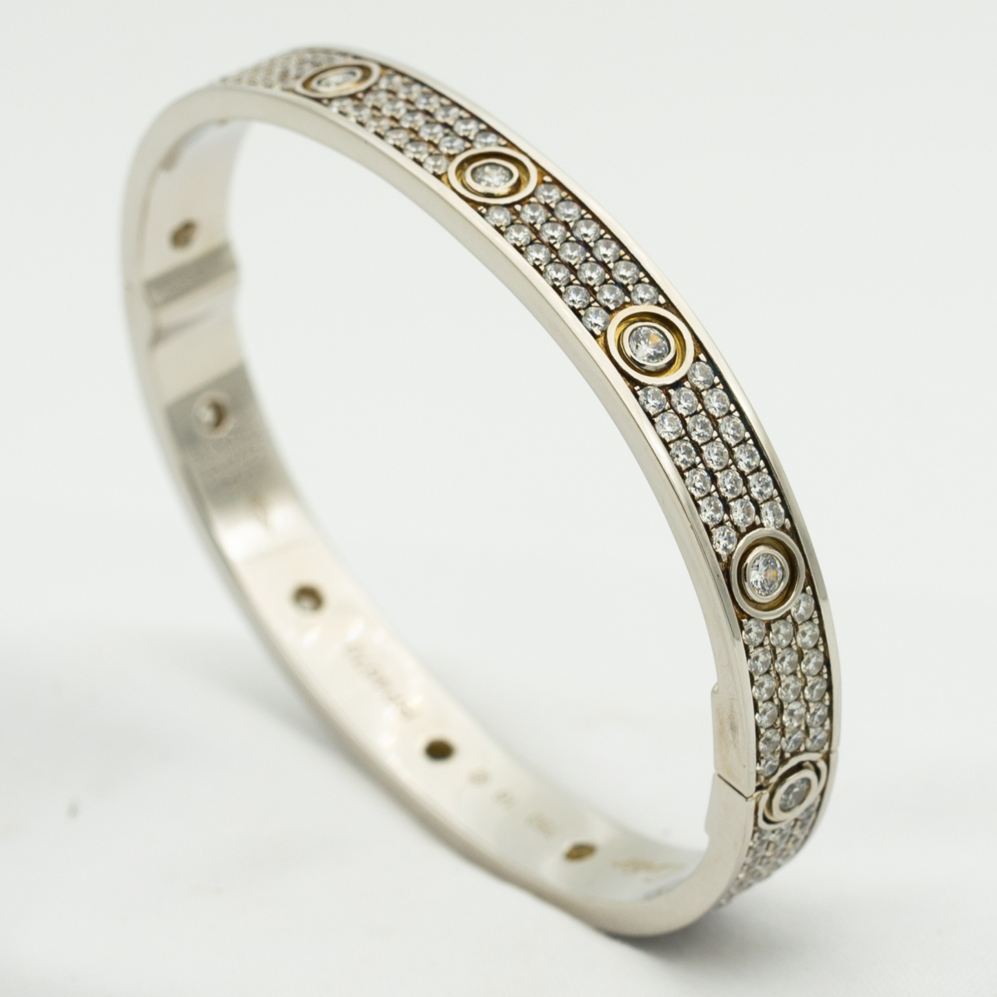 [Auream]LOVE BRACELET 6.1MM DIAMOND-PAVED 10 BIG DIAMONDS