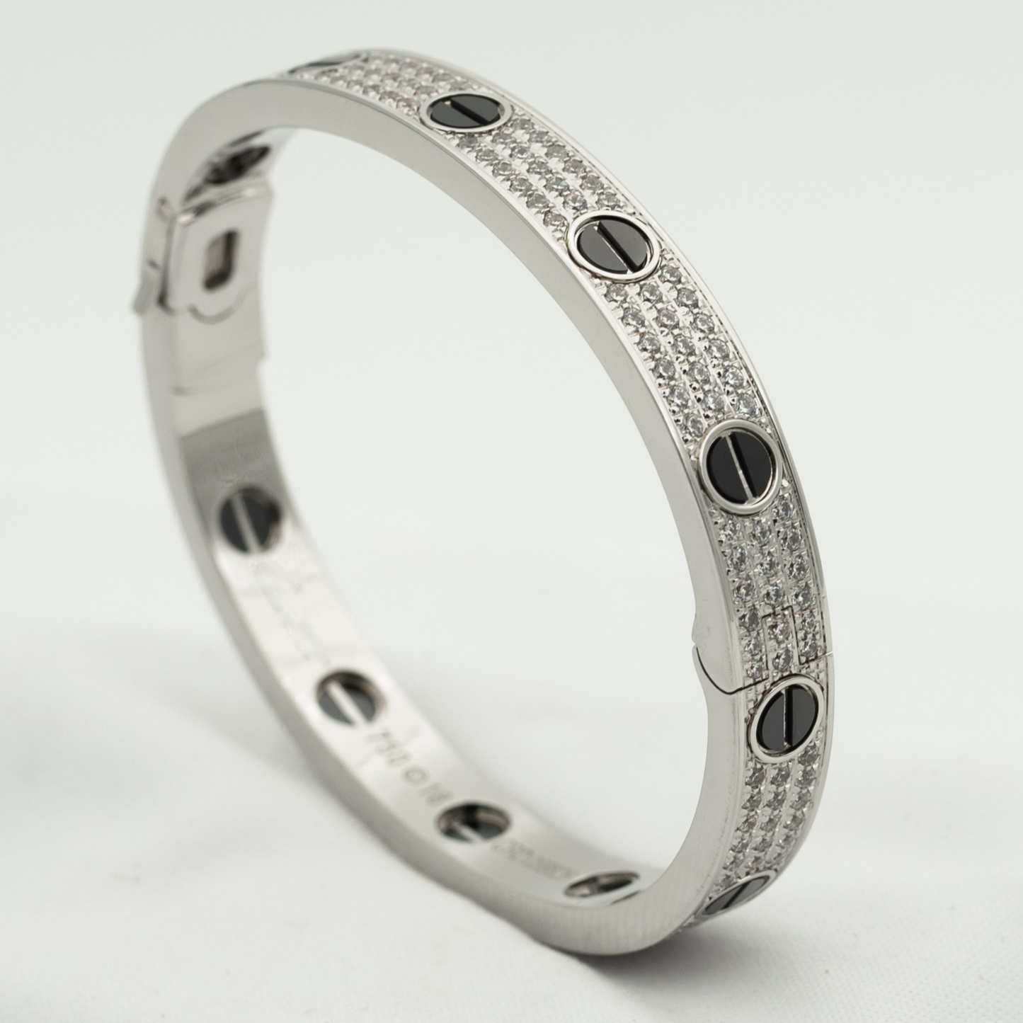 [Auream]LOVE BRACELET 6.1MM DIAMOND-PAVED CERAMIC