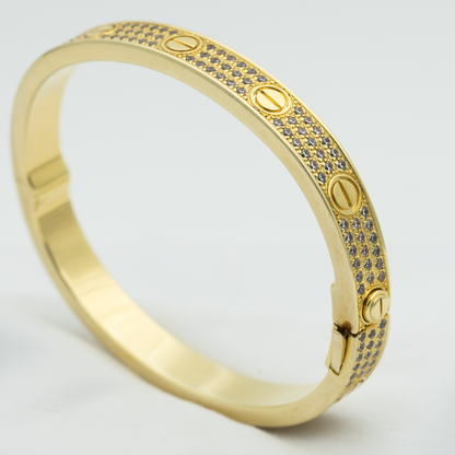 [Auream]LOVE BRACELET 6.1MM DIAMOND-PAVED