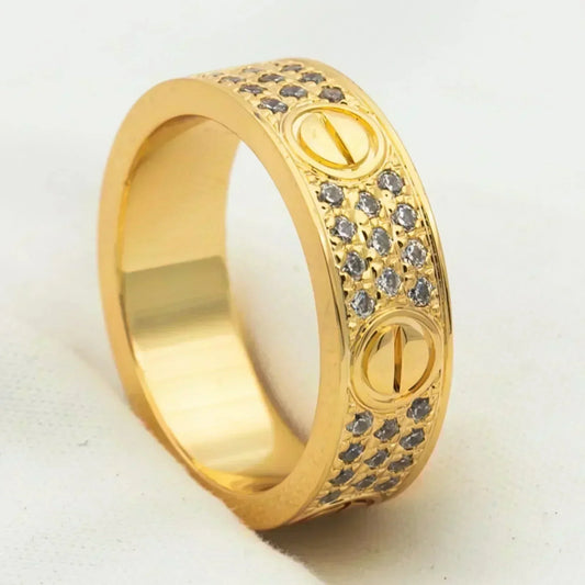 [Auream]LOVE RING 5.5MM DIAMONDS PAVED