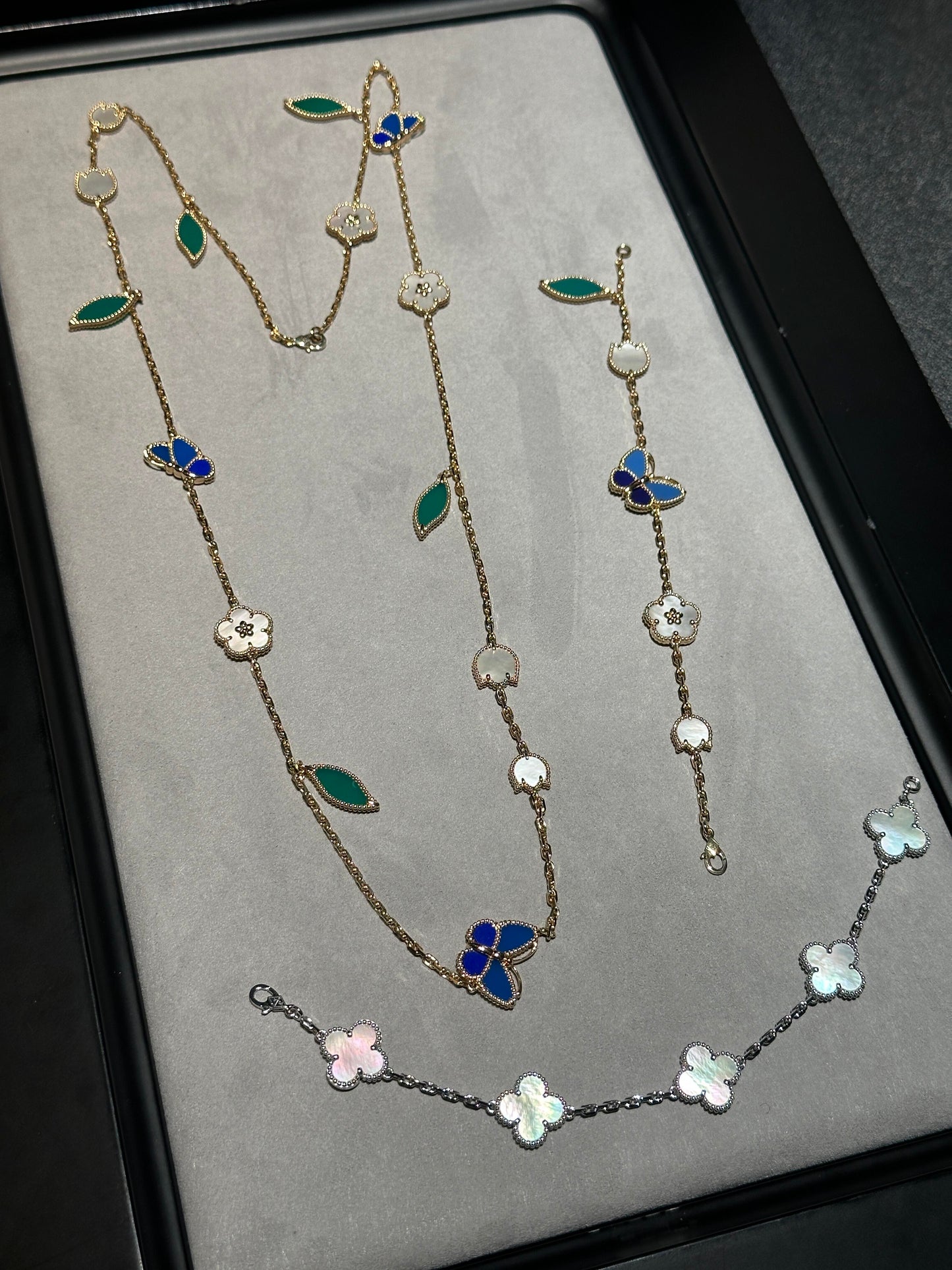 [Auream] 26 NEW CLOVER 15 MOTIFS LUCKY NECKLACE