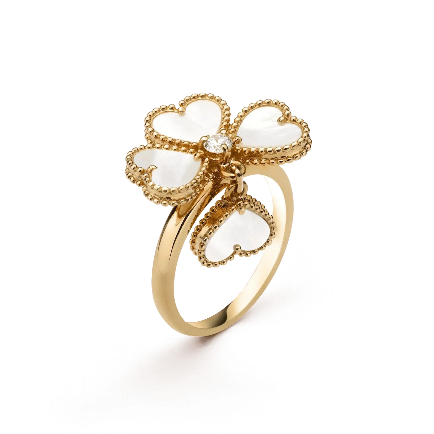 [Auream]SWEET CLOVER WHITE MOP RING