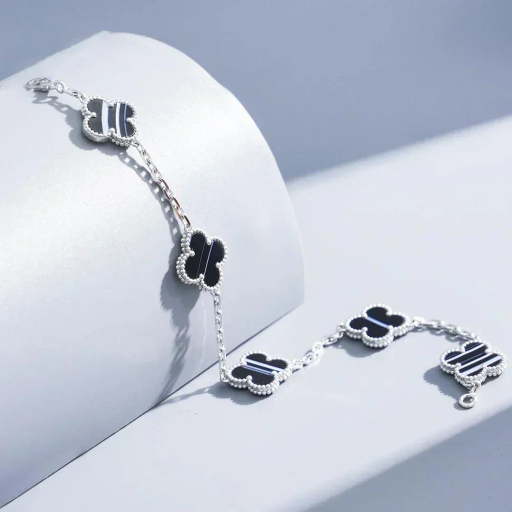 [Auream] CLOVER 5 MOTIF PULSAR STONE BRACELET COLLECTION