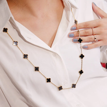 [Auream]CLOVER 20 MOTIFS ONYX ROSE GOLD