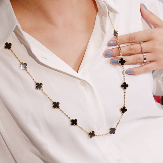 [Auream]CLOVER 20 MOTIFS ONYX ROSE GOLD