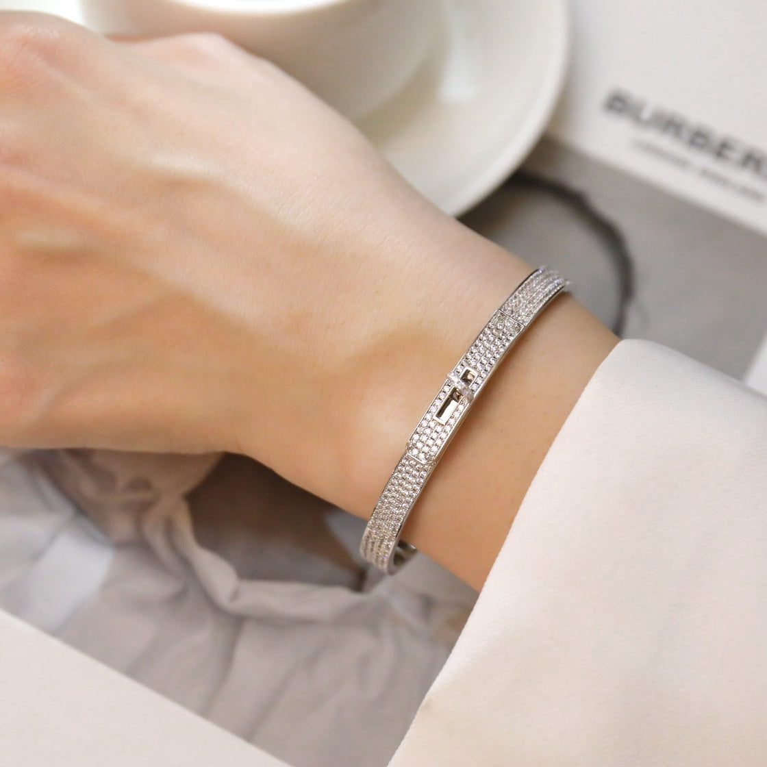 [Auream]KELLY BRACELET DIAMOND PAVED