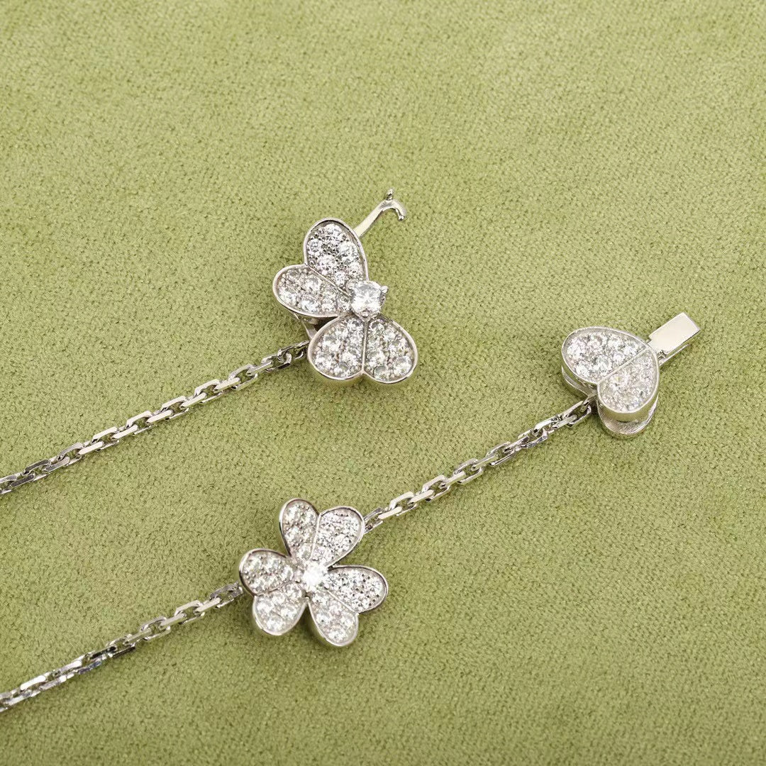 [Auream]FRIVOLE SILVER 9 FLOWERS NECKLACE