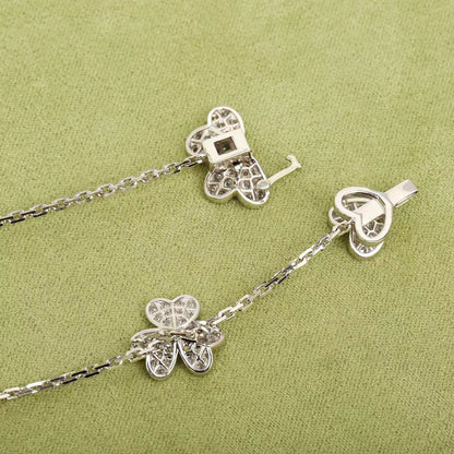 [Auream]FRIVOLE SILVER 9 FLOWERS NECKLACE