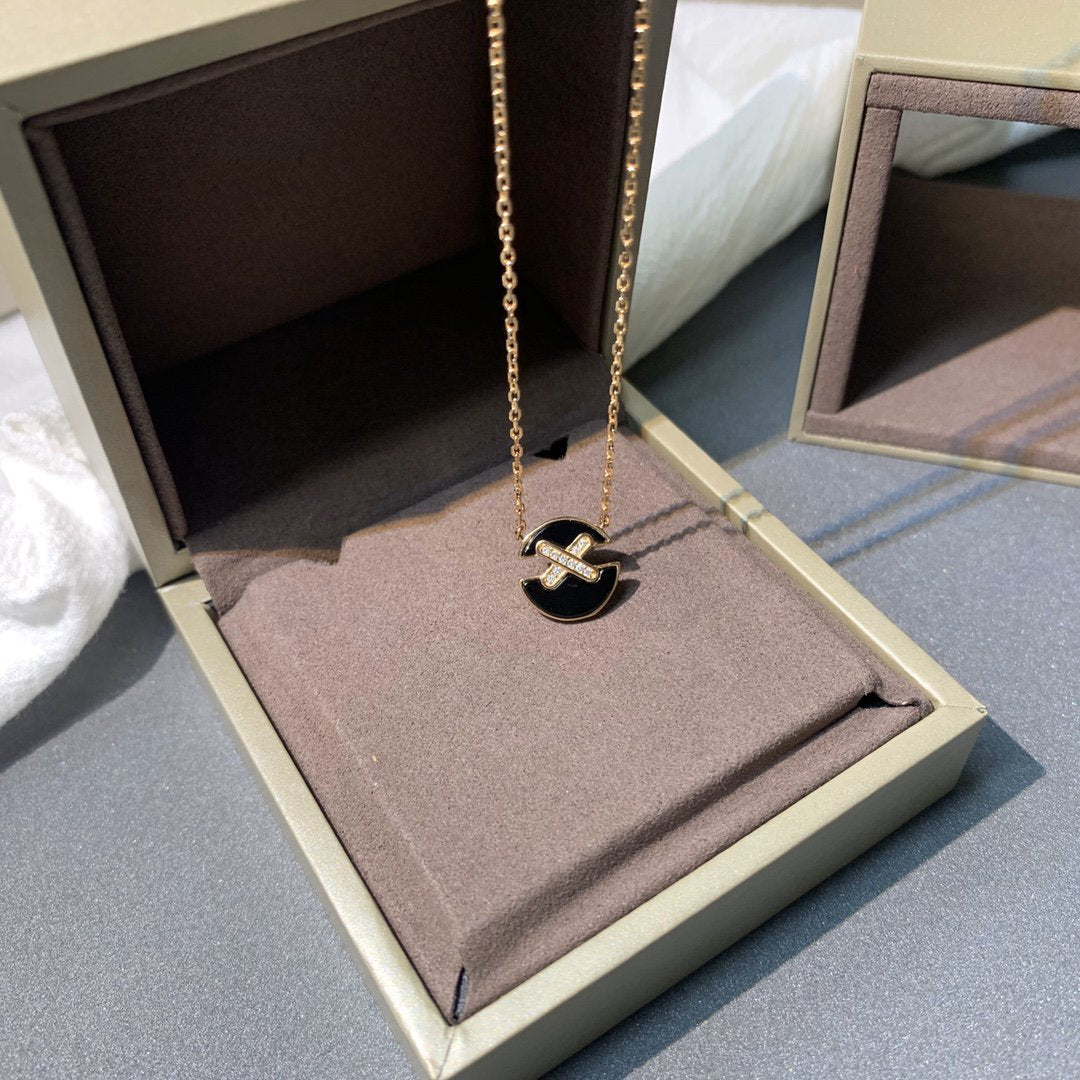 [Auream]JEUX DE PINK GOLD DIAMOND NECKLACE