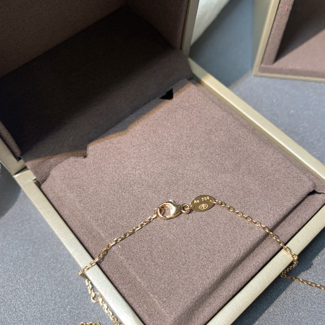 [Auream]JEUX DE PINK GOLD DIAMOND NECKLACE