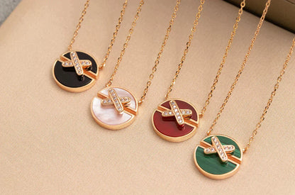 [Auream]JEUX DE ROSE GOLD DIAMOND NECKLACE