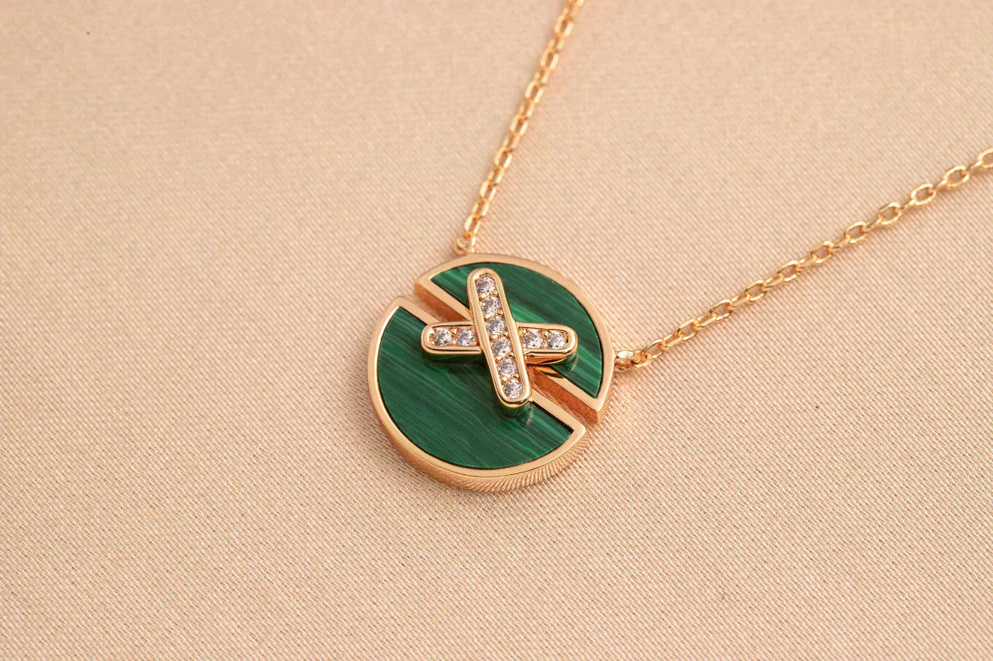 [Auream]JEUX DE ROSE GOLD DIAMOND NECKLACE